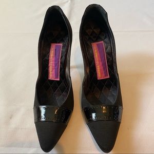 Susan Bennis Warren Edwards Classic black pumps size 8.5 Italy Cats Paw Soles